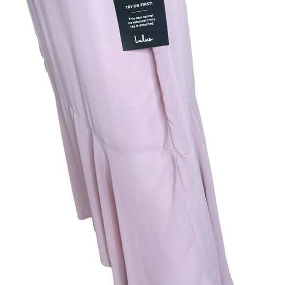Lulus Evening Gown Low V-neck Back Mauve Color NWT Size XL - Picture 5 of 16